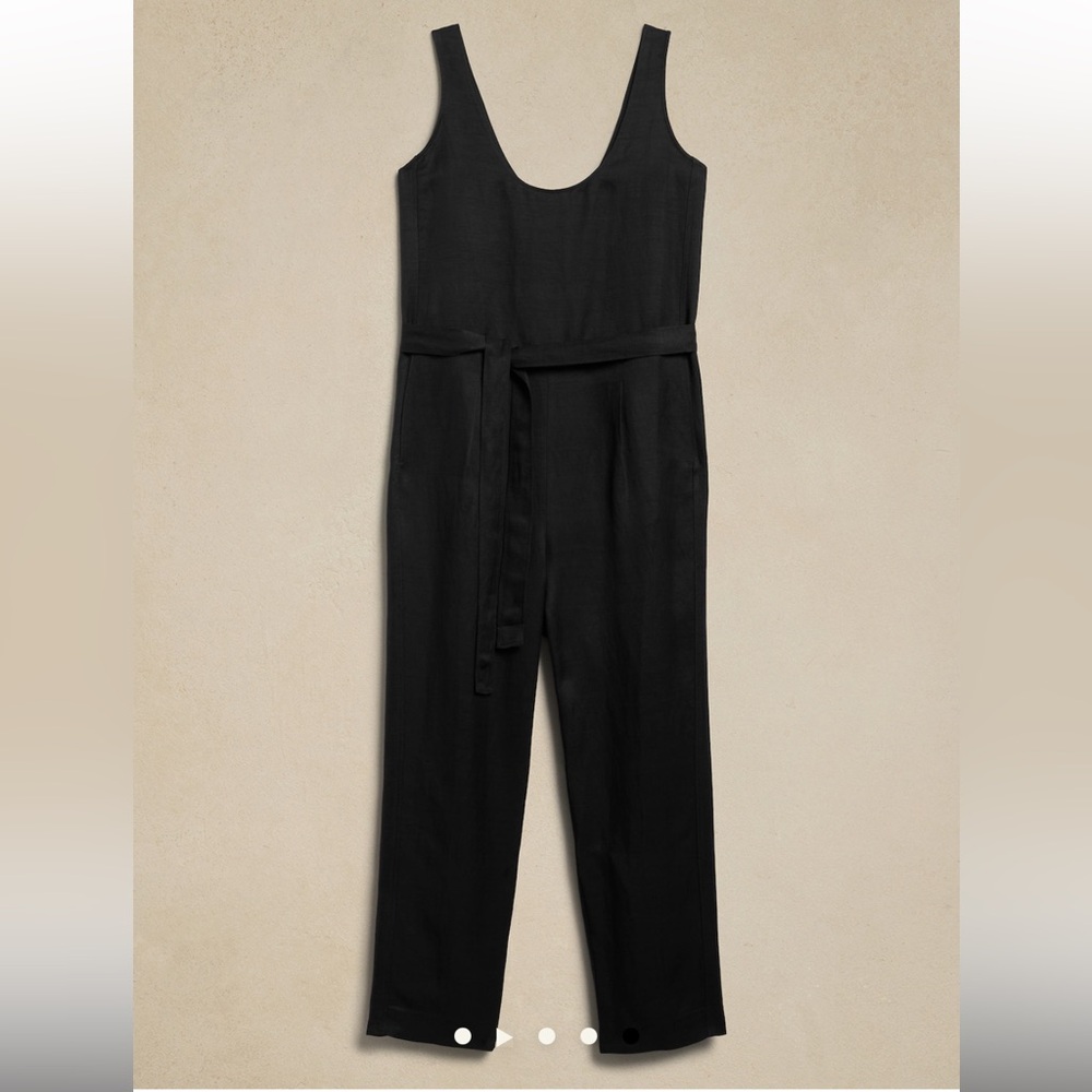 Vicose-Linen Jumpsuit TALL | Black Linen Jumpsuit